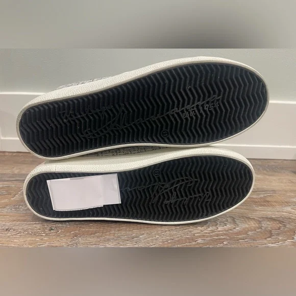 Vintage Havana White and Gray Sneakers with Star & Tweed Detail, Sz Women 11 - Picture 5 of 5